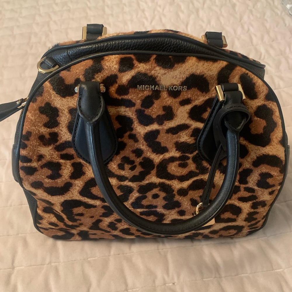 Michael Kors Bowling bag with Leopard Print
